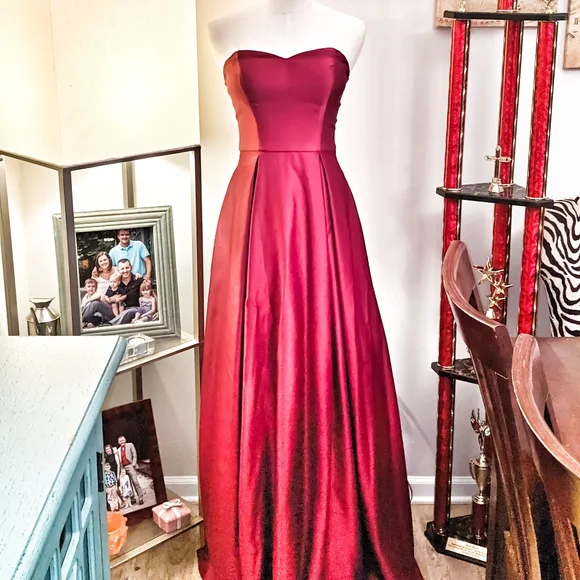 Removable Straps Strapless Sweetheart Ball Gown Formal Dress Prom A-Line 3 - Picture 1 of 6